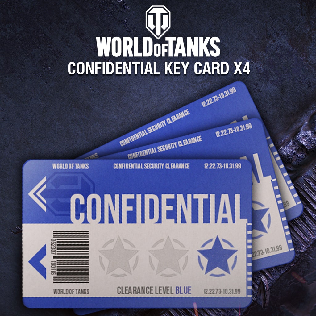 World of Tanks - 4 Confidential Key Cards - Korobok.store