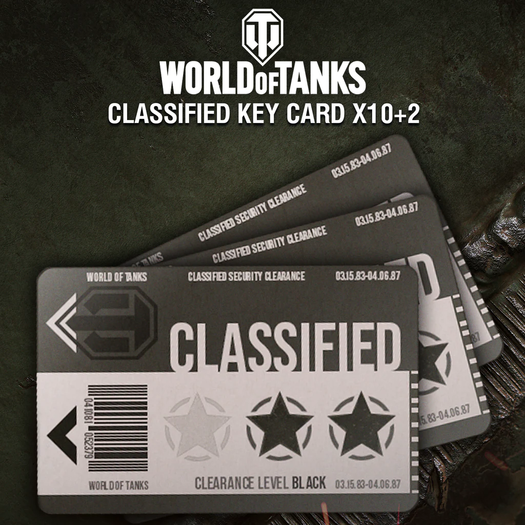 World of Tanks - 10 Classified Key Cards + 2 Bonus! - Korobok.store