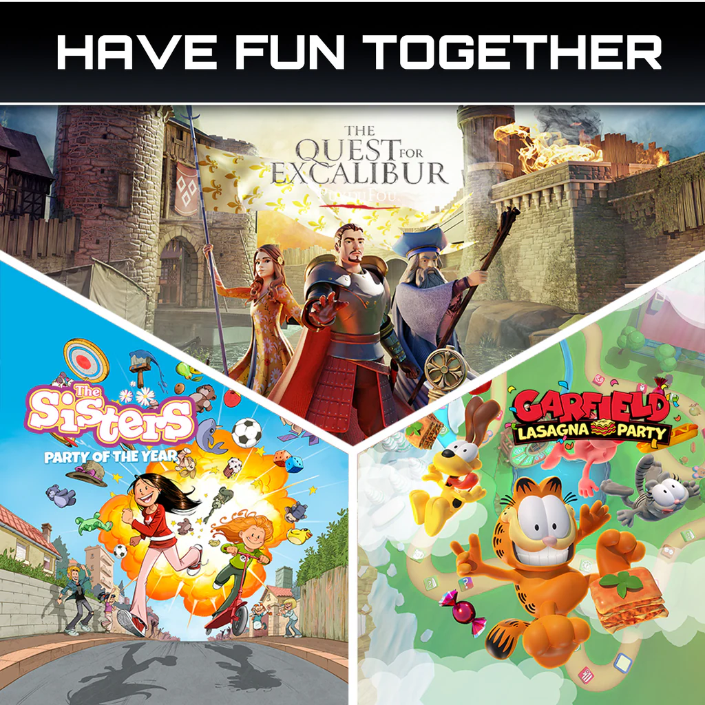 Have Fun Together - Garfield Lasagna Party, The Sisters: Party of the Year,  The Quest of Excalibur Bundle - Korobok.store