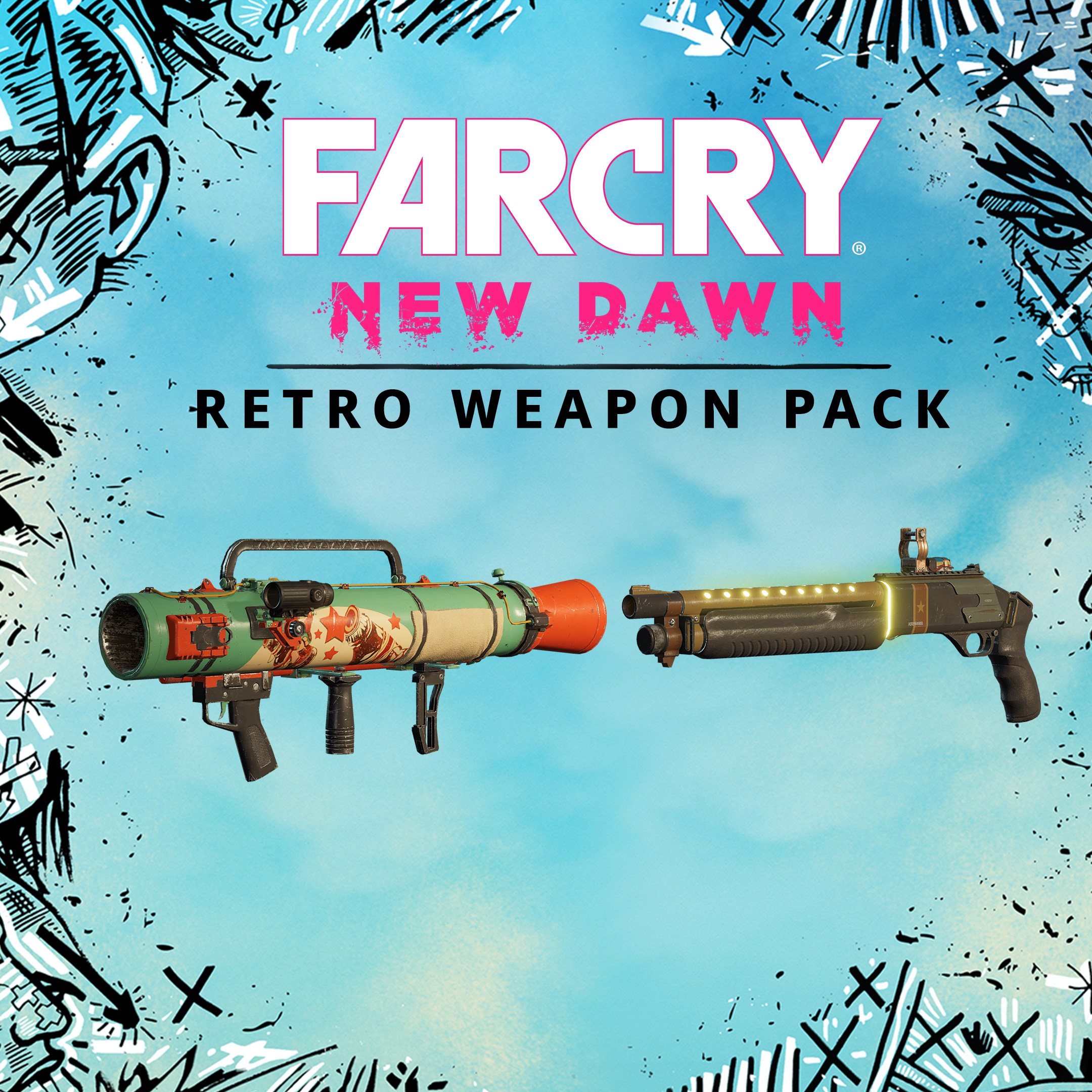 Far pack. Far Cry New Dawn набор оружия «ретро». Far Cry New Dawn: Blast-off rat4. Far Cry New Dawn Deluxe Edition. Far Cry New Dawn обложка.