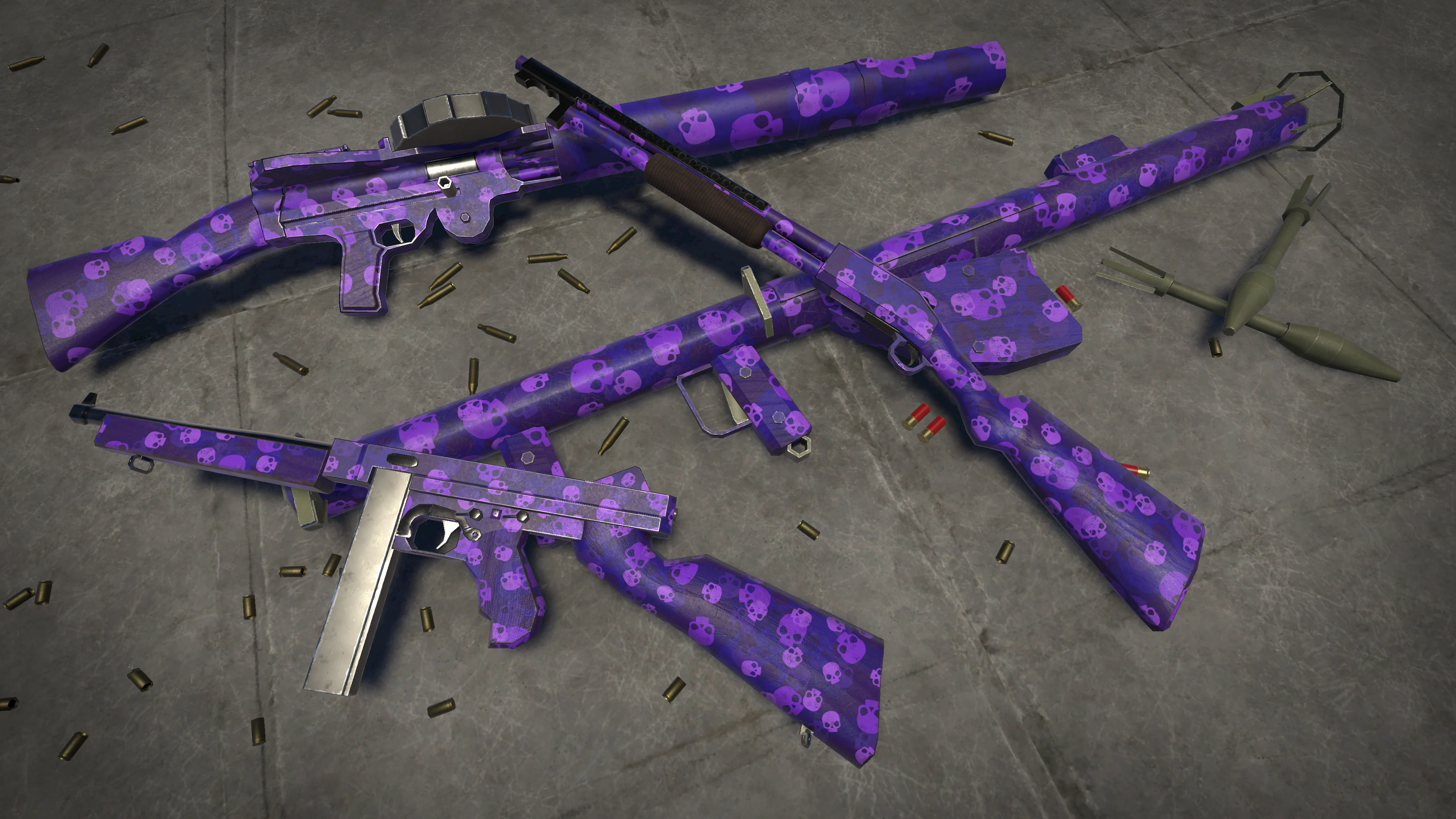 D-Day Enhanced - Purple Skulls Weapon Skin - Korobok.store