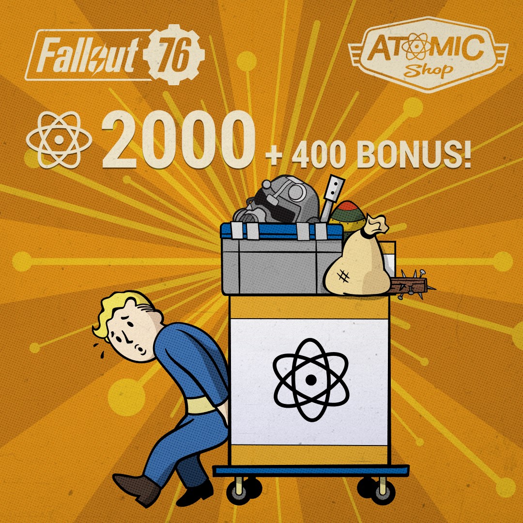 Купить игру Fallout 76: 2000 атомов (+400 бесплатно) для Xbox за 900 на  Korobok.Store - Korobok.store