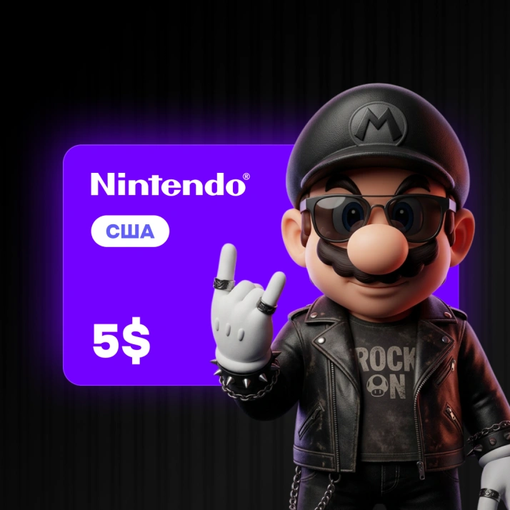 5 USD (США) | Подарочная карта Nintendo