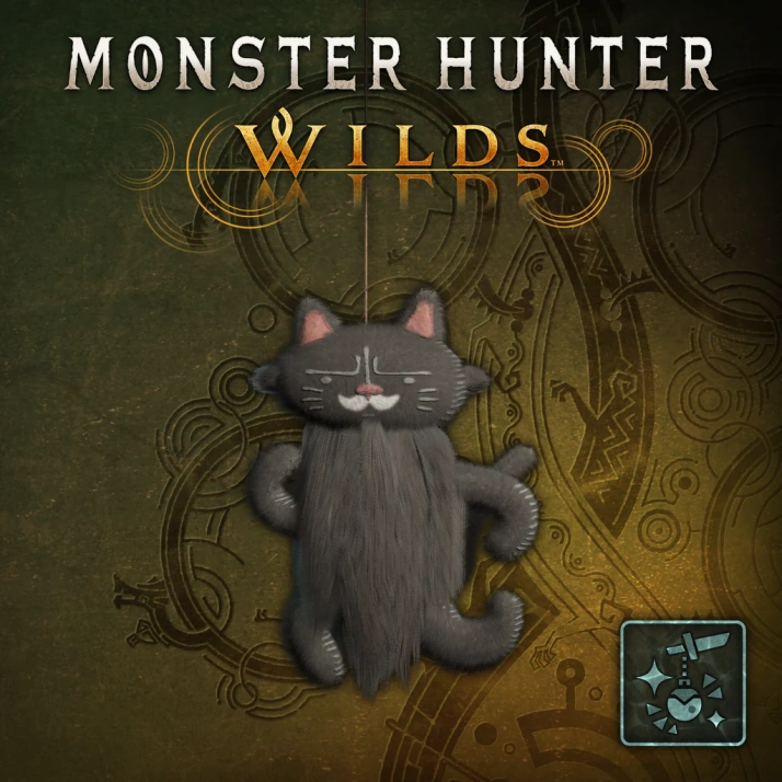 Monster Hunter Wilds - Подвеска: чёрный трусишка-пушистик